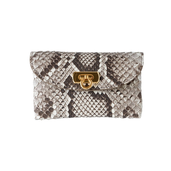 Flap wallet fleur medium python