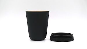 PAPLUS Stacking Tumbler Black with Silicone Lid