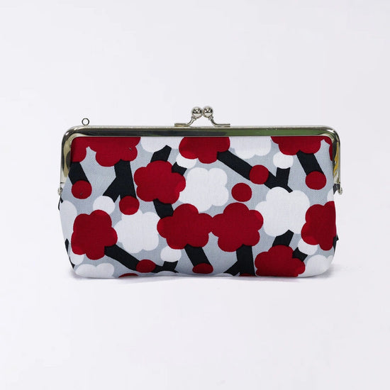 Kyoto hand-dyed canvas clasp (small) (plum)