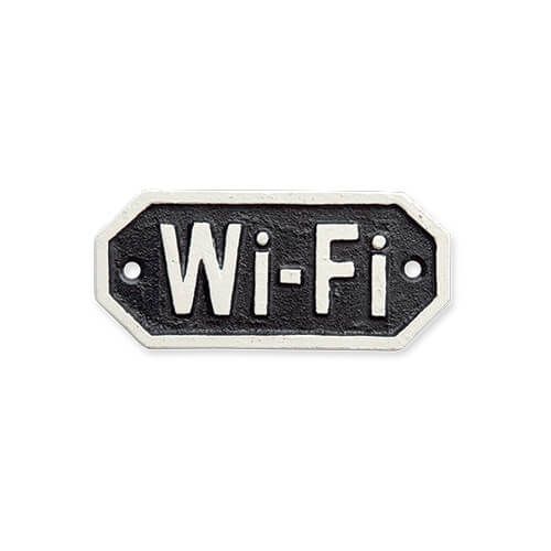 63572 [POSH MADE] sign plate Wi-Fi black