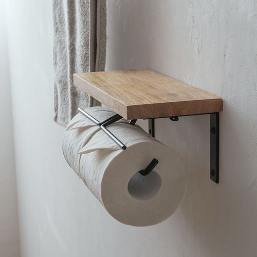 41391 [POSH MADE] Toilet Paper Holder Double Black