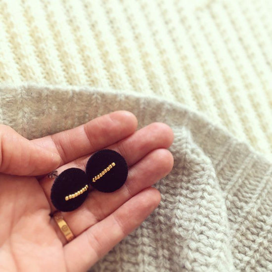 Velvet beads pierce/earring