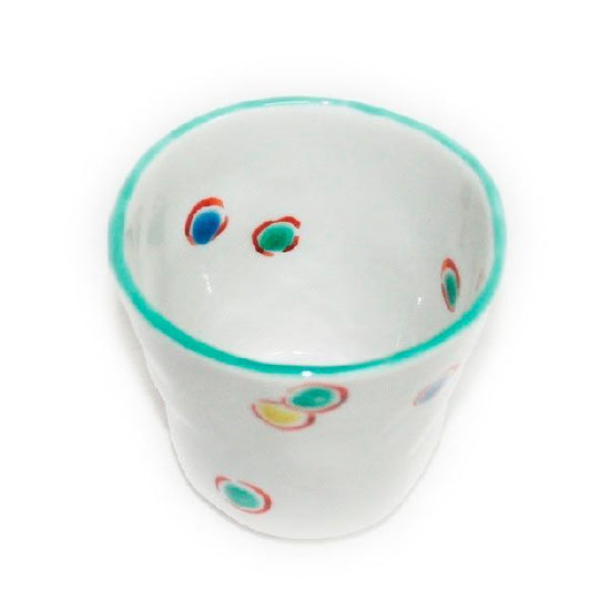[Eisyou] Teacup with hand-decorated polka-dot design
