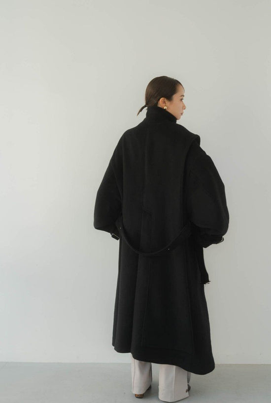 Layered Motorcycle Coat/Black