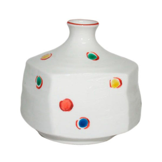 [Eisyou] Hexagonal vase with polka dot design