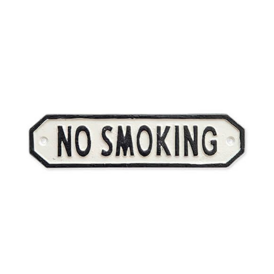 63589 [POSH MADE] sign plate NO SMOKING white