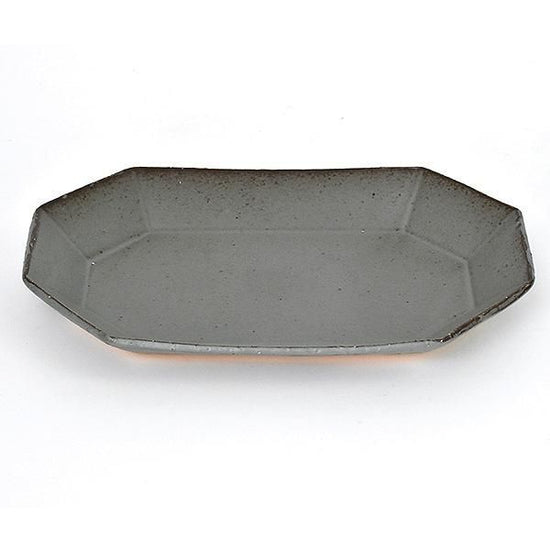 Angle Pasta Bowl Green Green Type Western Tableware Deformed Plate Made in Japan Minoyaki Cafe Style Stylish Modern