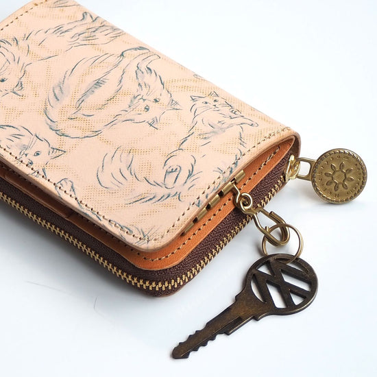 Key Wallet [ Mini Wallet + Key Case ] (Norwegian Forest Cat)