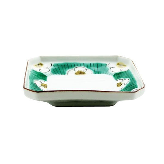 [Eisyou] Four-square dish with white plum design