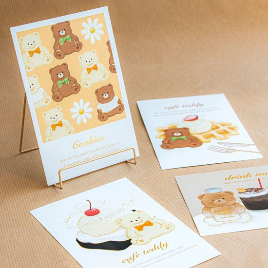 cafe teddy postcard