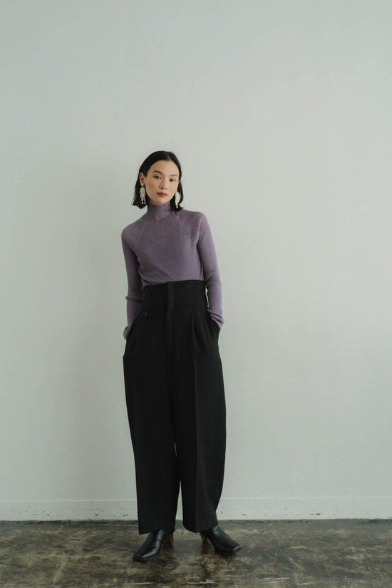 High Neck Lamé Knit (3 Color)