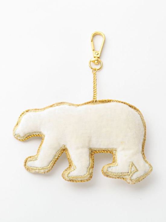 Zari embroidery key ring (polar bear) M21-0942