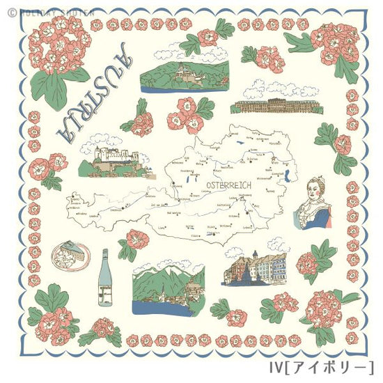 Handkerchief Austria Map