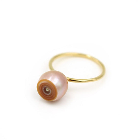 [One of a kind] K18yg freshwater pearl ring / 5e-7