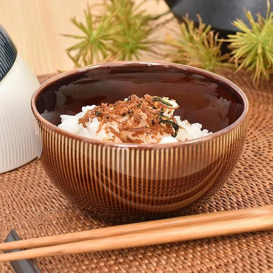 Yozumi Rice Bowl (RE-soil), candy, brown, Western tableware, rice bowl, made in Japan, Minoyaki, stylish, modern, SDGs.