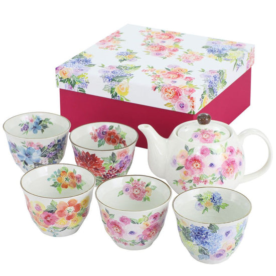 Flower Tone 5-Class Pot Tea Set (03936)