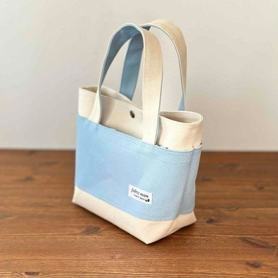 <New Products>Solid Canvas Mini Tote *Aqua Blue