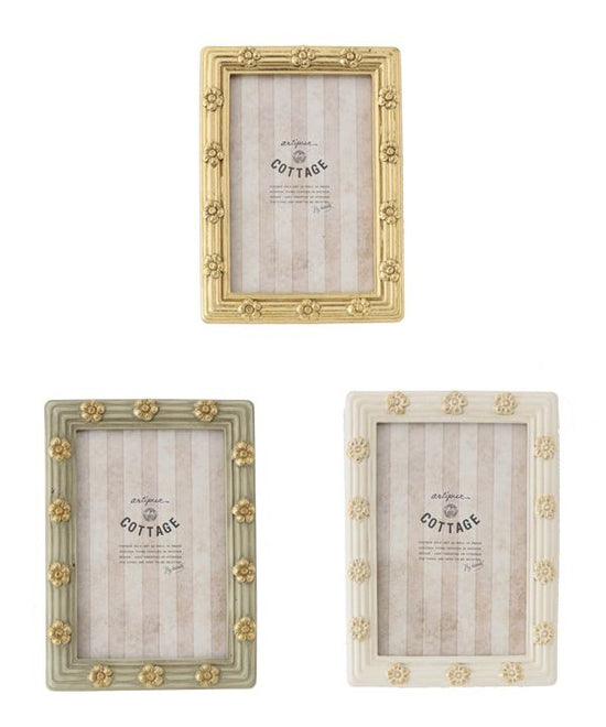 Small flower photo frame (3 colors) 13 x 18cm M45-2458