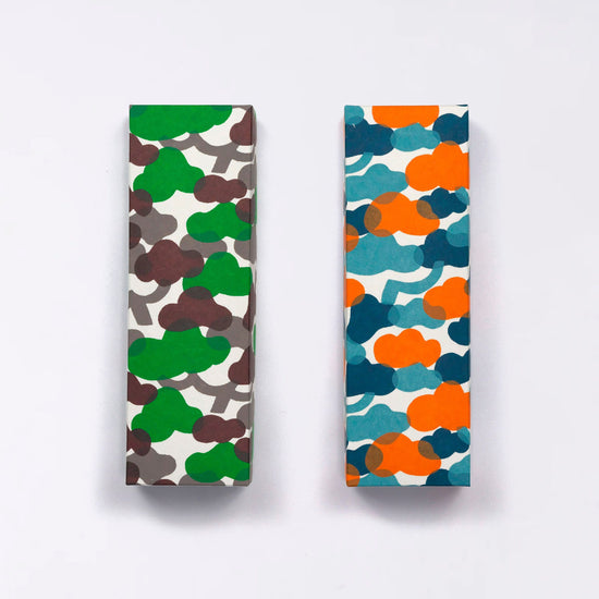 Pencil case (pine), hand-dyed Japanese paper, Kyoto