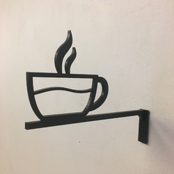 Coffee Cup Sign Middle Cutout Type Break Room
