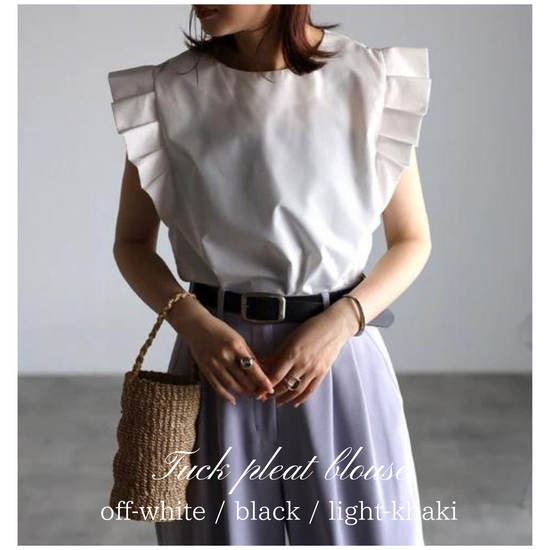 Tucked pleats blouse