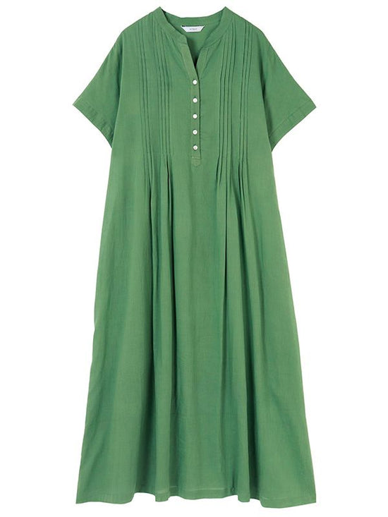 Pintucked cotton dress (4 colors) [in stock early May] (Japanese only)