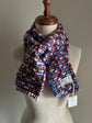 Handwoven tweed scarf | thin ♭62 [made with apparel leftover yarn]