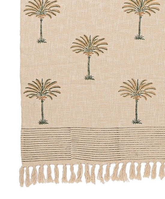 Block Print Cotton Blanket Multi-cover (Palm Tree) M30-2541A