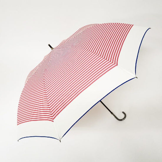 Short Wide Umbrella Marine Border Rain or Shine