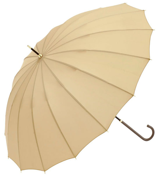 Long Umbrella 16 Frames Plain Color