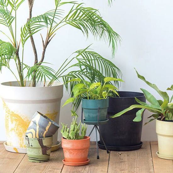 81060 [PLUS THE GREEN] Urban plant pot charcoal/milk