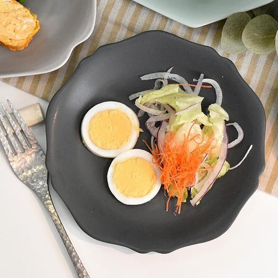 Meimei Rinka 16.5 Dish, black type, Japanese tableware, fruit plate, serving dish, made in Japan, Minoyaki