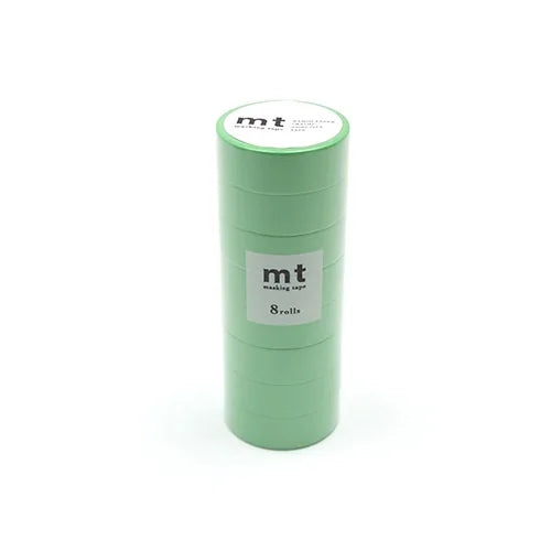 mt Masking Tape 8P – Young Green (8 rolls), 15mm×7m