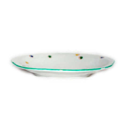[Eisyou] 8" oval dish with polka dot design