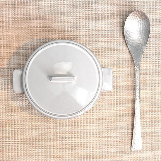 White Cocotte S White Type Western Tableware, Ovenware, Souffle Cocotte, Oven OK, Made in Japan, Minoyaki