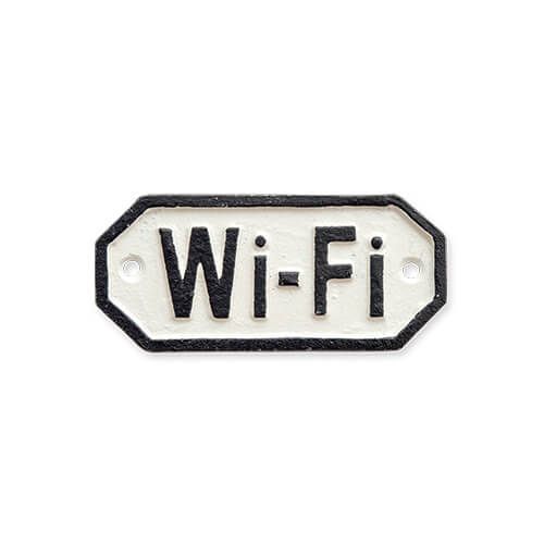 63571 [POSH MADE] sign plate Wi-Fi white