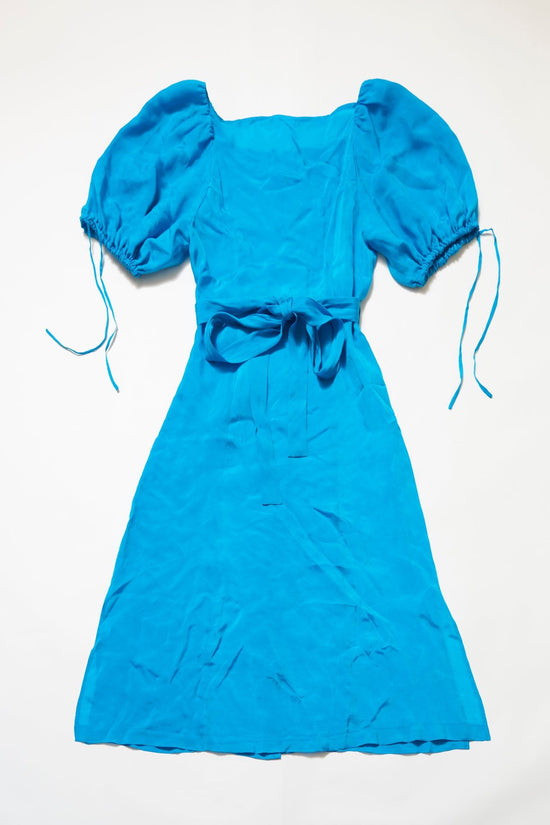 Cupra Taffeta Dress (Blue)