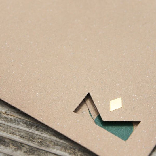 [Kraft × Dot Green] Stylish Envelope with Card HCA02A (set of 5)