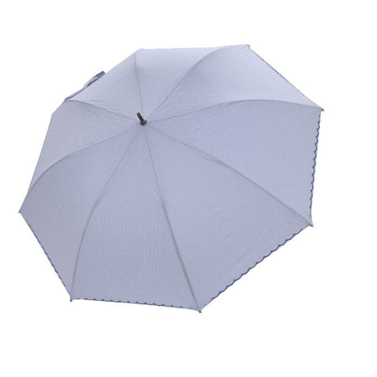 Short Wide Umbrella Cotton and Polyester Jacquard Strip Rain or Shine