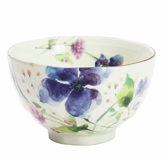 Flower Watercolor Rice Bowl Clematis (01815)