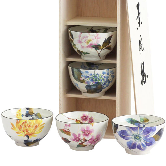 Flower Kagura Rice Bowl Set (03874)