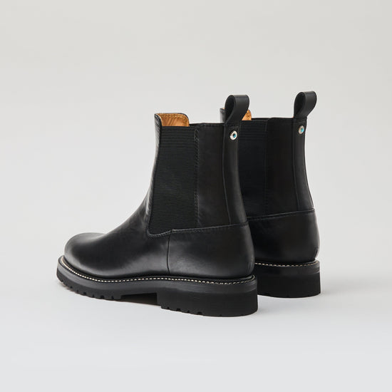 Travel Boots "Stockholm" - Black Japanese Leather