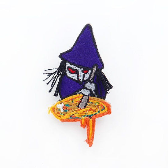 [Old work] Pokeface Witch soup batch, purple brooch