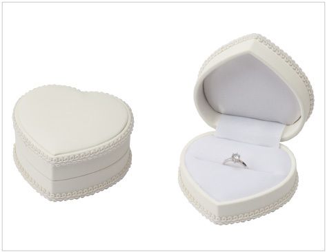 Heart Shaped Ring Case - Bridal Ring Case for 12 Rings AO- KR-250-B