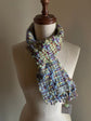 Handwoven tweed scarf | thin switch ♭88 [made with apparel leftover yarn]