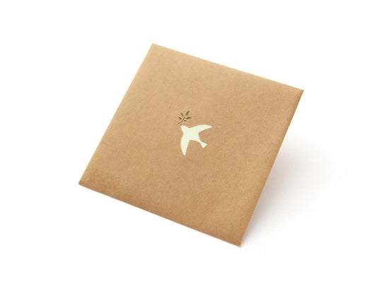 Paper cutout pouch [white bird].