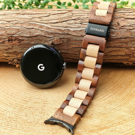 EINBAND Google Pixel Watch Natural Wood Band Acacia  Maple Wood