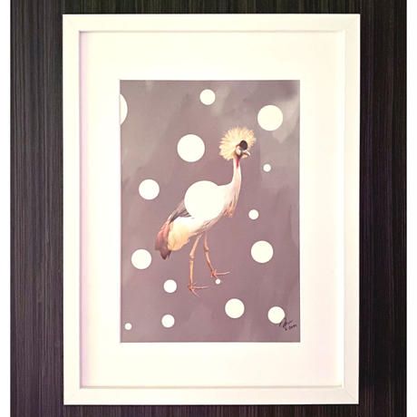 Wild African Art Print (Framed) Crown Bird