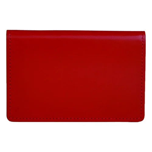 LIFE Leather Business Card Case – Red, gusseted