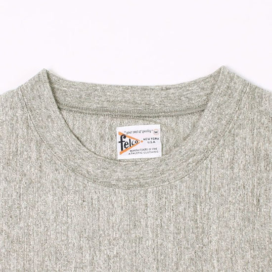 FELCO L/S INVERSE WEAVE CREW NECK POCKET T 7oz 18 SINGLE JERSEY ALL FLATSEAMA